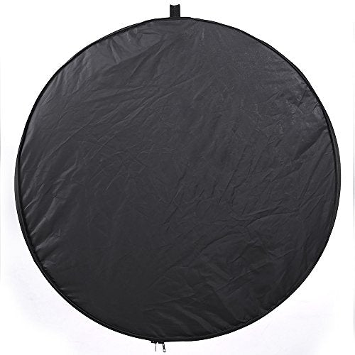 5 in 1 Photo Video Reflectors 12 inch (30cm) Collapsible Multi-Disc Light Round Photography Reflector with Bag -Translucent, Silver, Gold, White and Black - size: 12"/30cm