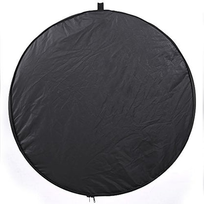 5 in 1 Photo Video Reflectors 12 inch (30cm) Collapsible Multi-Disc Light Round Photography Reflector with Bag -Translucent, Silver, Gold, White and Black - size: 12"/30cm