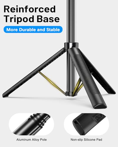 Vlogging Kit for iPhone/Android, 71" Selfie Stick Tripod for iPhone with Fill Light, Wireless Mic & Remote, Adjustable Aluminum Phone Tripod for TikTok/YouTube Content Creator Essentials Starter Kit‌ - size: Tripod with Large Ring Light & Mic