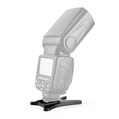 Anwenk Camera Flash Stand Flash Speedlight Hot Shoe Mount Stand with 1/4" Metal Tripod Thread for Flash Speedlight Speedlite, Compatible with Canon Nikon Sigma Olympus Panasonic Pentax 4 Pack - color: Flash Hot Shoe Stand Mount