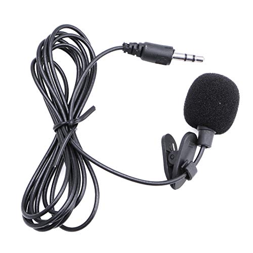 Portable Lavalier Microphones Lightweight 3.5mm Microphone with Secure Active Clip Omnidirectional Lavalier Microphones