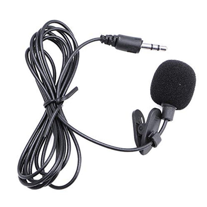 Portable Lavalier Microphones Lightweight 3.5mm Microphone with Secure Active Clip Omnidirectional Lavalier Microphones