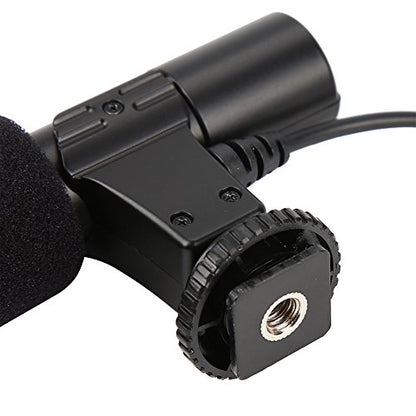 Camera Microphone, Lightweight Portable Condenser Microphone with Windsheid for Camera Camcorder