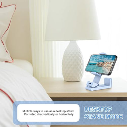 Perilogics Airplane Phone Holder Mount Universal in Flight Hands Free Viewing with Multi-Directional Dual 360 Degree Rotation (Blue) - color: Blue