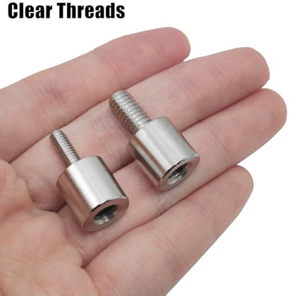 2PCS Screw Adaptor 1/4 inch Female to M6 Male 1/4 inch Female to M4 Male Mounting Camera Tripod Thread Adaptor for Projector DSLR Camera Camcorder Digital Voice Recorder