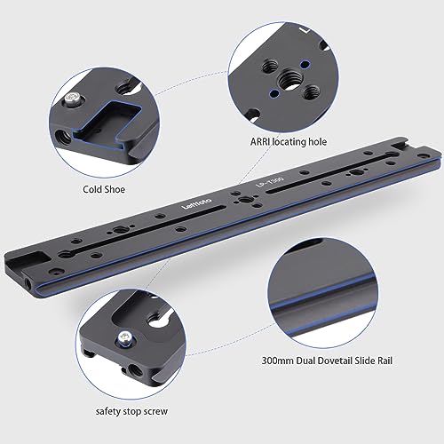 LEFTFOTO 300mm Dovetail Slide Rail,Arca Swiss Type Quick Release Plate - size: 300mm