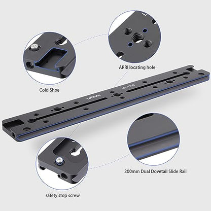 LEFTFOTO 300mm Dovetail Slide Rail,Arca Swiss Type Quick Release Plate - size: 300mm
