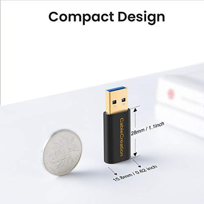 CableCreation USB C Female to USB Male Adapter, USB 3.1 5Gbps USB C to A Adapter Female for Laptops Logitech StreamCam VR Link for Charging - style: Adapter-1Pack