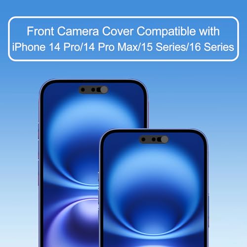 Front Camera Cover,Camera Cover Compatible with iPhone17/17Air/17Pro/17ProMax/16Pro Max/16Pro /16Plus/16/15Pro Max/15Pro/15Plus/15/14Pro/14Pro Max,Camera Protector Protect Privacy and Security (Black) - color: Black