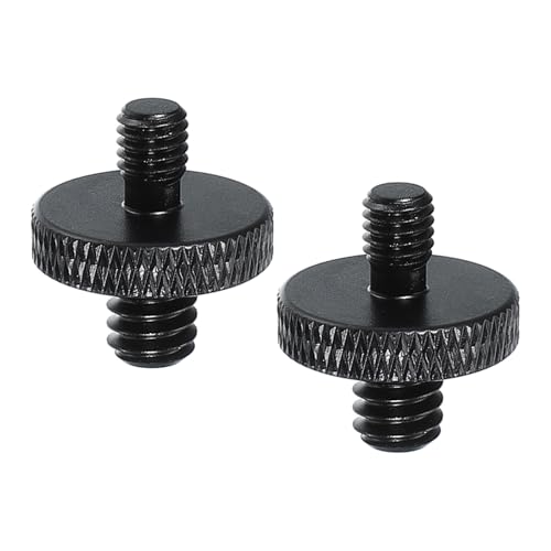 PATIKIL Tripod Screw Adapter 1/4" Male to M5 Male, 2 Pcs Tripod Nut Connectors Camera Mount Screw Camera Double Head Converter for Microphone Holder Magic Arms Accessories, 18 mm - size: 1/4" Male to M5 Male,18 mm