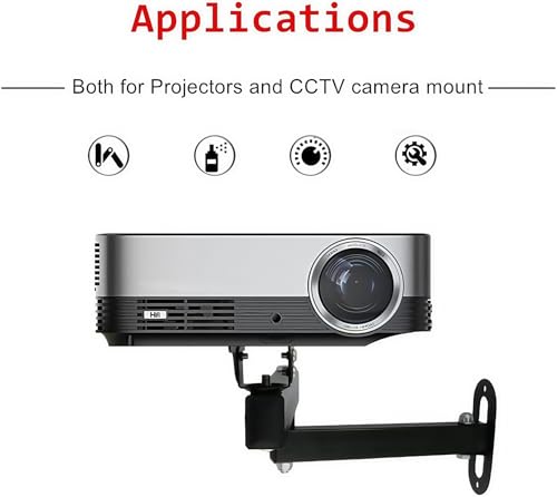 Long Arm Security Camera Bracket | 180° Rotatable Corner Mount |Metal Wall Mount for CCTV Surveillance Camera| Black Spray Paint Finish (5.9"+7.87" Duckbill)
