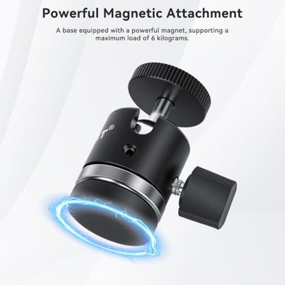 UTEBIT 31mm Strong Magnetic Camera Mounting Base, Magnet Action Camera Mount with 360° Rotation Mini Ball Head & Phone Holder Mount, Compatible with Gopro Hero, DJI Osmo Action Osmo Nano, Insta 360 - size: 31MM