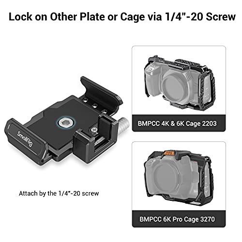 SmallRig Universal SSD Mount for Samsung T5/T7, for SanDisk | External SSD Mounts, for Samsung T5/T7, for SanDisk SSD T5/T7, Compatible Cage for BMPCC 6K Pro