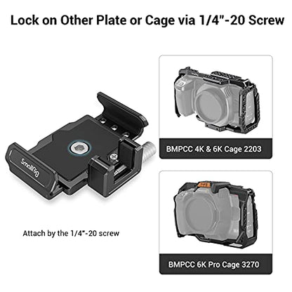 SmallRig Universal SSD Mount for Samsung T5/T7, for SanDisk | External SSD Mounts, for Samsung T5/T7, for SanDisk SSD T5/T7, Compatible Cage for BMPCC 6K Pro