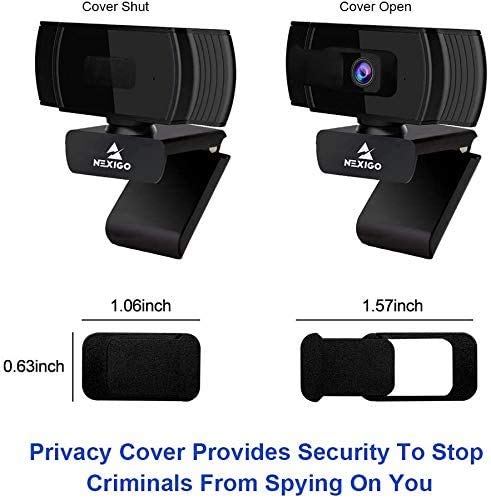 NexiGo N930AF 1080p Webcam with Microphone and Privacy Cover, AutoFocus, Noise Reduction, HD USB Web Camera, for Zoom Meeting YouTube Skype FaceTime, PC Mac Laptop Desktop (Renewed) - style: 1080P Webcam Autofocus