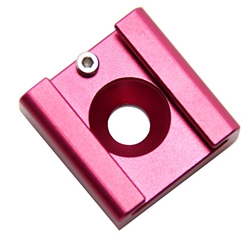 CAMVATE Cold Shoe Mount with 1/4''-20 Hole for Camera Flash Microphone Accessories(Red) - 1367 - style: 1Piece,Red
