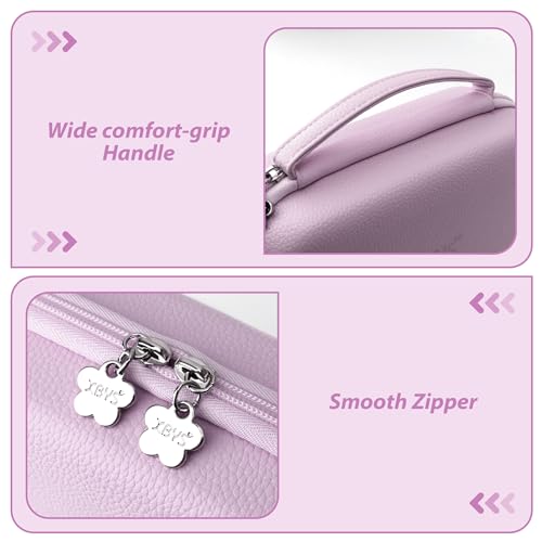 Hard Storage Case Compatible with Fujifilm Instax Mini 12/11/90/SQ1/SQ40/EVO Instant Camera, Holds Fuji Film & Accessories with 3 Dividers,Ideal for Home & Travel (Purple) - color: Purple