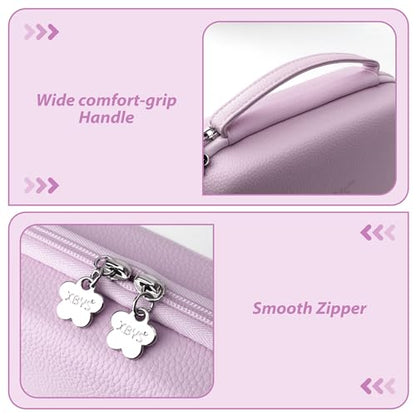 Hard Storage Case Compatible with Fujifilm Instax Mini 12/11/90/SQ1/SQ40/EVO Instant Camera, Holds Fuji Film & Accessories with 3 Dividers,Ideal for Home & Travel (Purple) - color: Purple