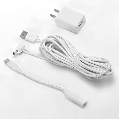 Adapter Charger for Ring Stick Up Cam Battery/Plug-in 3rd Gen/2nd & Ring Pan Tilt Stick Up Camera,Spotlight, Spotlight Cam Plus/Pro Indoor/Outdoor Weatherproof Charging Cable Power Cord 6FT - style: 1 Pack