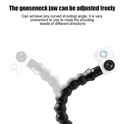 Yosoo Health Gear Camera Mount Arm, 12 Sections Flexible Sports Camera Clamp Arm, 1/4in Screw Holes, Compatible with Action Cameras