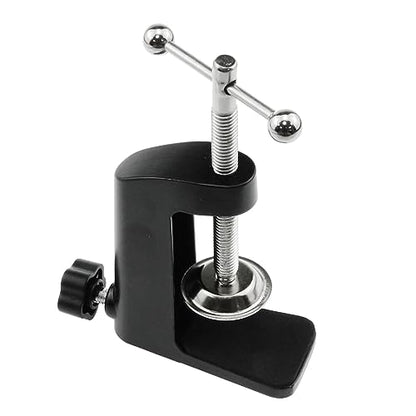 AYLIFU 1PCS Black Aluminum Alloy Desk C-Clamp Desk Light Mounting Cantilever Bracket With Adjustable Screws for Microphone Arm and Desktop Table Lamp