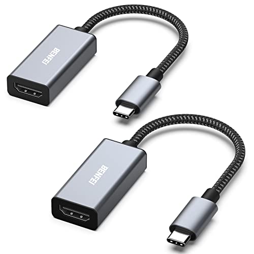 BENFEI 2 Pack USB C to HDMI Adapter 4K@60Hz, USB Type-C to HDMI Adapter [Thunderbolt 3/4/5 Compatible] with iPhone 15 Pro/Max, MacBook Pro/Air 2023, iPad Pro, iMac, S23, XPS 17, Surface Book - size: 2 Pack, style: 4K@60Hz