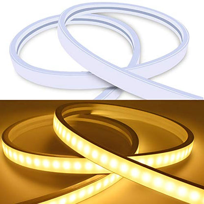 Silicone LED Channel System, NEON Tube for 10mm DIY LED Rope Light Strip, Aluminum Profile New Substitutes, Waterproof IP67,13x5mm 16.4FT/5M Suit for Indoor Outdoor Flexible LED Light Strip Lighting
