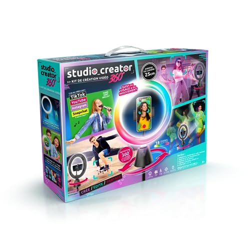 Studio Creator 360 Video Maker Kit, 360 Motion Tracking, LED Ring Light, XL Green Screen, TikTok, Youtube, Influencers