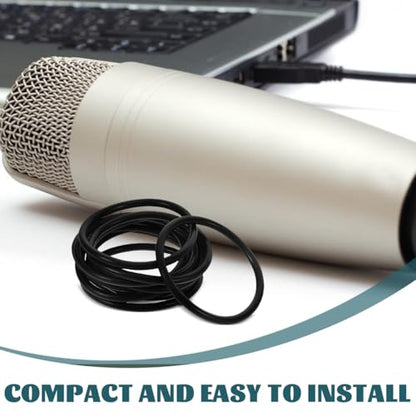 10pcs Shock Mount Mic Holder Anti Vibration Suspension Microphone Clip With Rubber Bands Universal Elastic Bands Replacement For Condenser Mics