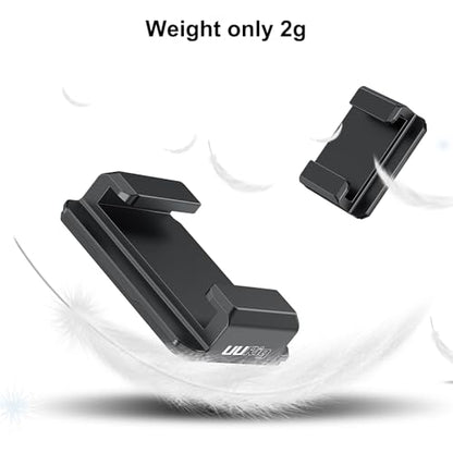 VRIG 2 Packs Plastic Cold Shoe Mount Adapter with Adhesive Stickers, Cold Shoe Bracket Adapter for Camera Cage Flash LED Monitor Cold Shoe Adapter