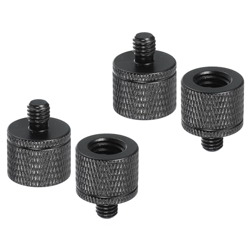 PATIKIL Tripod Screw Adapter 3/8" Female to M6 Male, 4 Pcs Tripod Nut Connectors Camera Mount Screw Camera Double Head Converter for Microphone Holder Magic Arms Accessories, 20 mm - size: 3/8" Female to M6 Male,20 mm