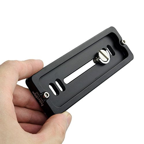 Haoge 120mm QR Quick Release Plate Dual Dovetail and D-Ring Screw Fits Arca-Swiss Standard for Tripod Ball Head