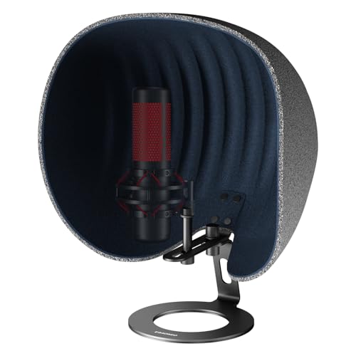 Microphone Isolation Shield,Aokeo Professional Recording Studio Equipment,360° Music Studio Mic Shield,Suitable for of Blue Yeti, Snowball iCE, HyperX QuadCast, SoloCast,Etc Recording Microphones - color: Newly launched