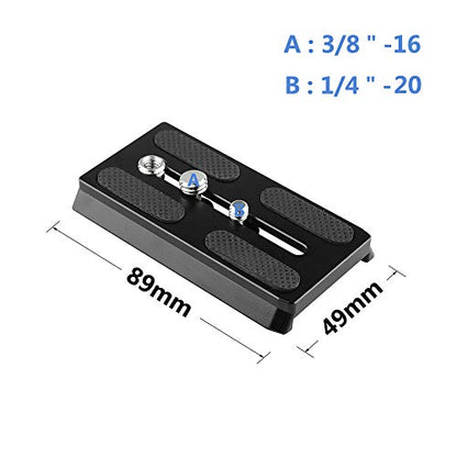 CAMVATE Camera Quick Release Base Plate with 1/4" & 3/8" Threads Compatible with Manfrotto577/ 501/504 Tripod - 2149