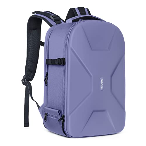 MOSISO Camera Backpack, DSLR/SLR/Mirrorless Photography Camera Bag 15-16 inch Waterproof Hardshell Case with Tripod Holder&Laptop Compartment Compatible with Canon/Nikon/Sony, Lavender Gray - color: Lavender Gray
