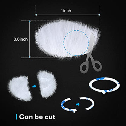 Camera Mic Windscreen, Wind Muff Compatible for Camera DSLR, G7X2 Built-in Microphone, with 16 Stickies and 8 Fur Covers by YOUSHARES(White) - size: Black
