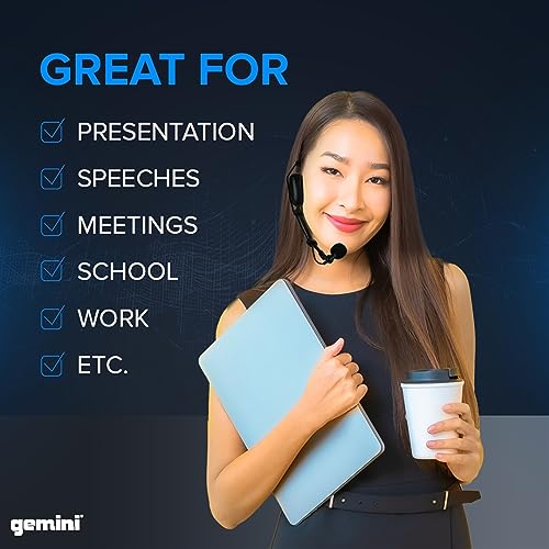 Gemini UHF Dual Headset & Lavalier Wireless Mic System (UHF-6200HL) | Dual UHF headset & lavalier mics, 512-537.5 MHz - auto SYNC pairing - 2 XLR outs + 1/4" summed mix out - LCD, 1U rack mount - style: Dual Lapel Mic