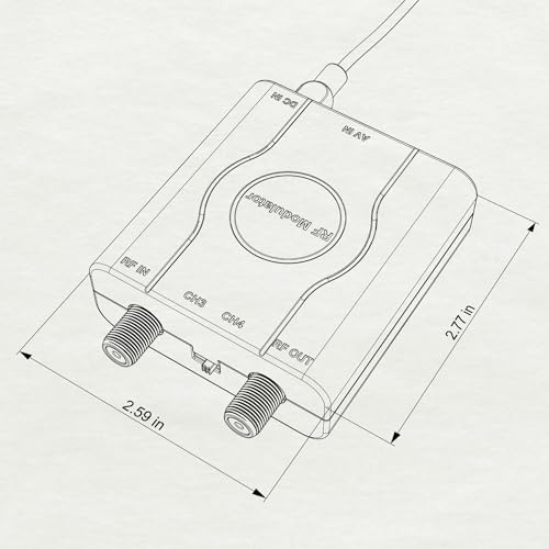 RCA to Coaxial Adapter, RF Coaxial Modulator, CVBS RF Adapter, VHF Converter, Channel 3/4 Switch for Game & Video Hub, DVD, VCR Player, PS2 PS3 PS4