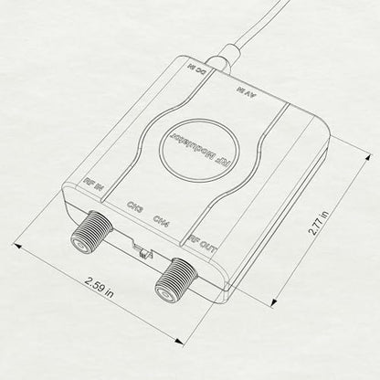 RCA to Coaxial Adapter, RF Coaxial Modulator, CVBS RF Adapter, VHF Converter, Channel 3/4 Switch for Game & Video Hub, DVD, VCR Player, PS2 PS3 PS4