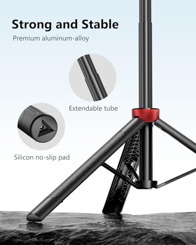 Aureday 72" Phone Tripod and Selfie Stick, Cell Phone Tripod Stand with Wireless Remote & Extendable Phone Mount for Travel/Selfie/Recording/Vlogging, Compatible with iPhone/Android/Camera