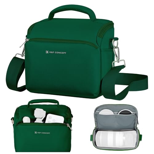 K&F CONCEPT Camera Sling Bag Small Crossbody Camera Case DSLR/SLR/Cute Compact Shoulder Photography Bags for Photographers-Green - color: 07-green