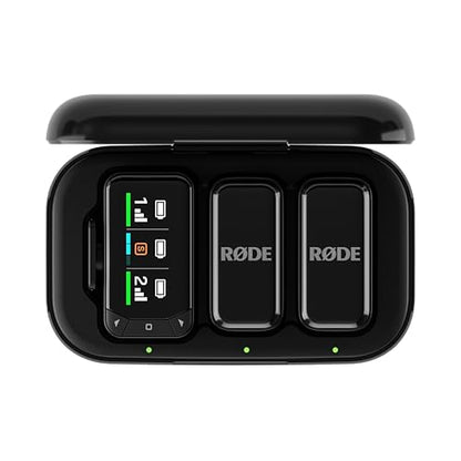 RØDE Wireless Micro - Compact Wireless Microphone Camera Kit, Two Mics with Camera Receiver, Smartphone Receiver, and Charge Case for Content Creation - USB-C, Black - color: USB-C Camera Kit