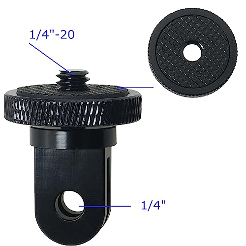 MEETOOT 2pcs Camera Tripod Adapter, 1/4" - 20 Conversion Adapter for Action Camera to 1/4" Screw Adapter Mount Accessories