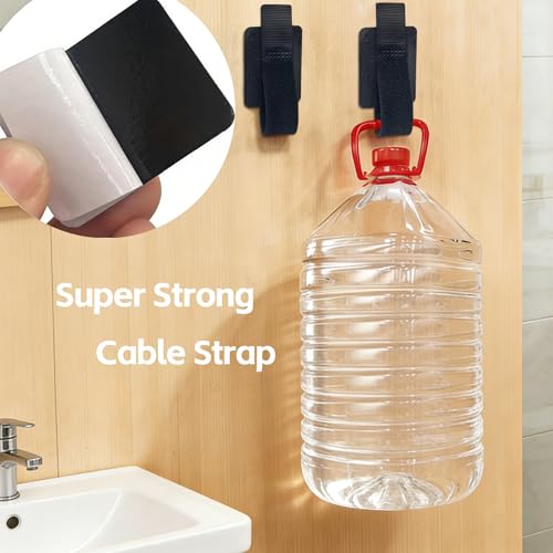 20 Pack Under Desk Cable Management Clips, Adjustable Hook-and-Loop Wire Holders for Home Office PC Gaming Setup
