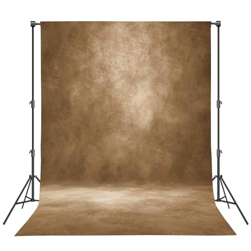 Abstract Professional Photography Backdrop for Portrait Photo Props Booth Background Photoshoot Studio with Polyester Fabric Roller Pocket on Top(6x8ft, Dark Brown,No Stand) - color: Dark Brown, size: 6'x8'