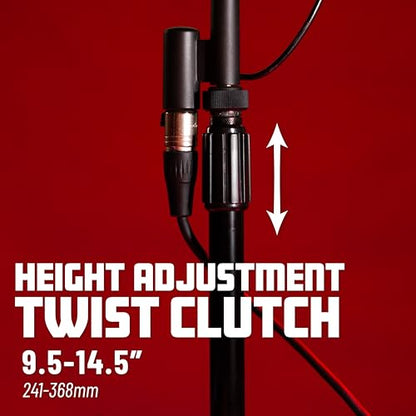 Gator Frameworks Desktop Microphone Stand with Round Weighted Base & Adjustable Height (GFW-MIC-0501) - size: 5" Weighted Base, style: Adjustable Height