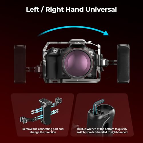 SMALLRIG NATO Side Handle with NATO Rail, H21 HawkLock Quick Release, for Left or Right Hand, 36mm/1.4in Up and Down Adjustable, Ergonomic Handgrip with Built-in Cold Shoe, 1/4"-20 Threaded Holes - style: HawkLock Side Handle