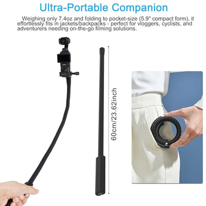 Pellking Flexible Twist Arm Mount Fence Stand for DJI OSMO Pocket 4 3/GoPro/Insta360/Smartphones | Mount for Fence,Tripod, Selfie Stick & Handlebar Accessories