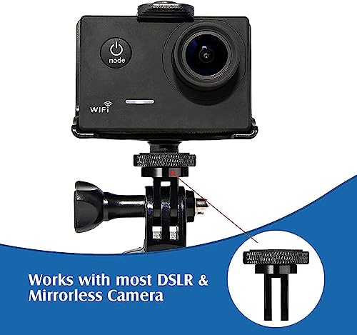 MEETOOT 2pcs Camera Tripod Adapter, 1/4" - 20 Conversion Adapter for Action Camera to 1/4" Screw Adapter Mount Accessories