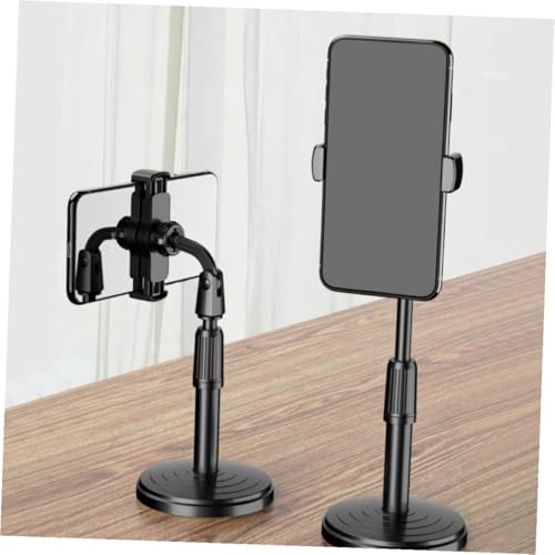 POPETPOP Adjustable Mobile Phone Stand Desk Phone Holder for Home Office Height Angle Adjustable Cellphone Stand Portable Multi-Functional for Streaming and Video Calls